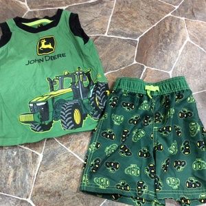 John Deere swim shorts and tank top2t
